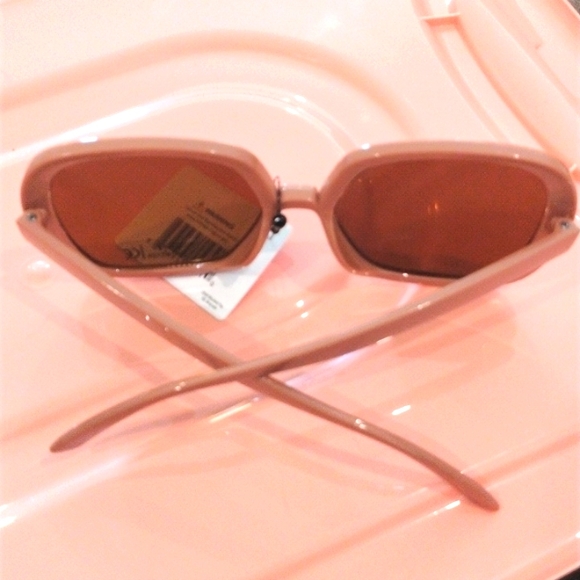 Sunglasses Light Brown Tan Oversized Round Square Rectangle Full Rim - Picture 9 of 16